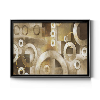 Neutral Motion - Modern Framed Canvas Print