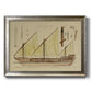 Antique Ship Plan VI Premium Framed Canvas- Ready to Hang