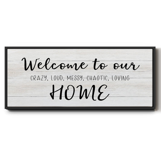 Welcome to Our Home - Floater Framed Canvas Print