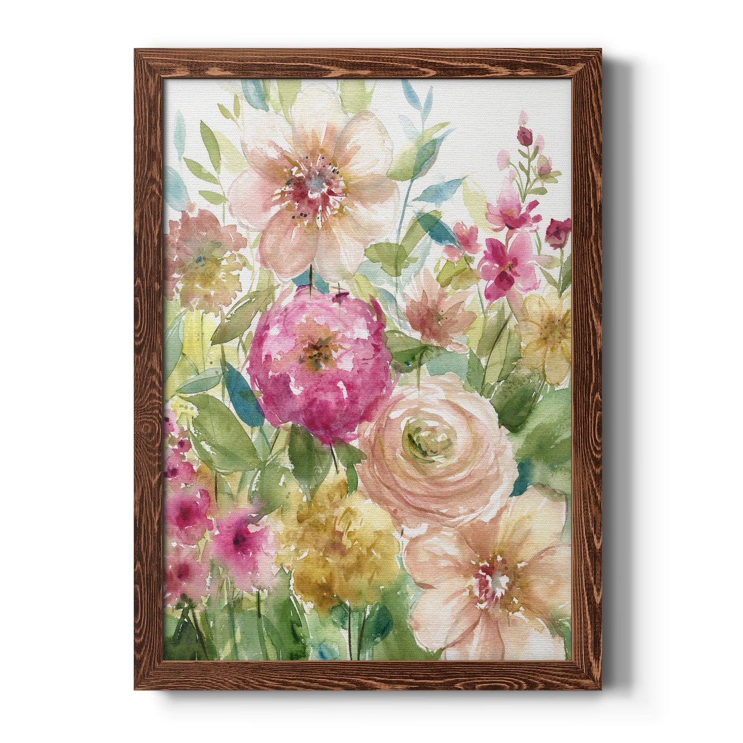 Jardin de Fleurs - Premium Canvas Framed in Barnwood - Ready to Hang