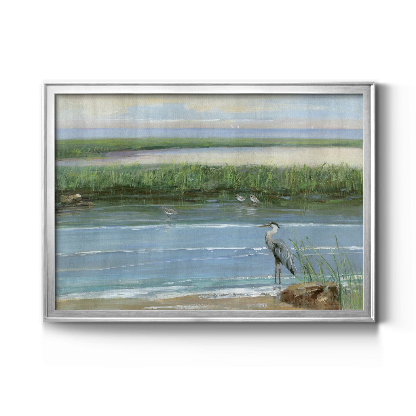 Wading at Dusk Premium Classic Framed Canvas - Ready to Hang