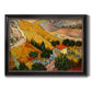 Valley With Ploughman Seen from Above - Ornate Framed Canvas Print