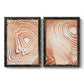 Wood Grain Suminagashi I - Premium Framed Canvas 2 Piece Set - Ready to Hang