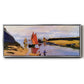 Breakwater at Trouville, Low Tide, 1870 - Floater Framed Canvas Print
