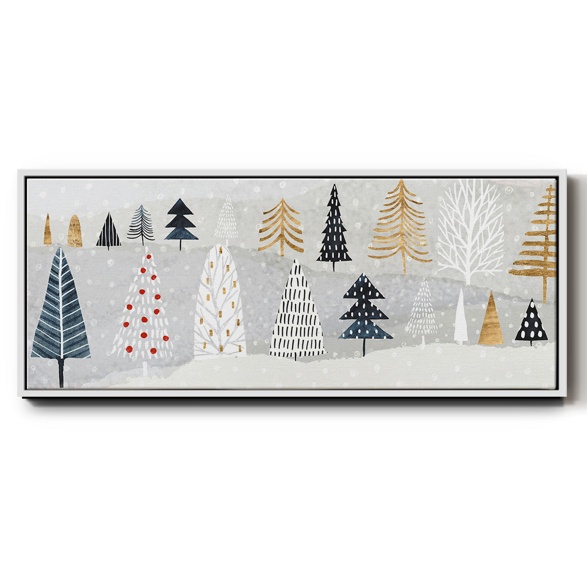 Christmas Chalet Collection D - Floater Framed Canvas Print