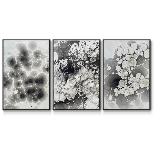 Marbling VII - Floater Framed Canvas Set