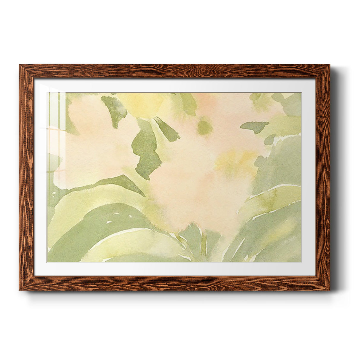 Verdant Floral Abstract II - Barnwood Framed Art Print