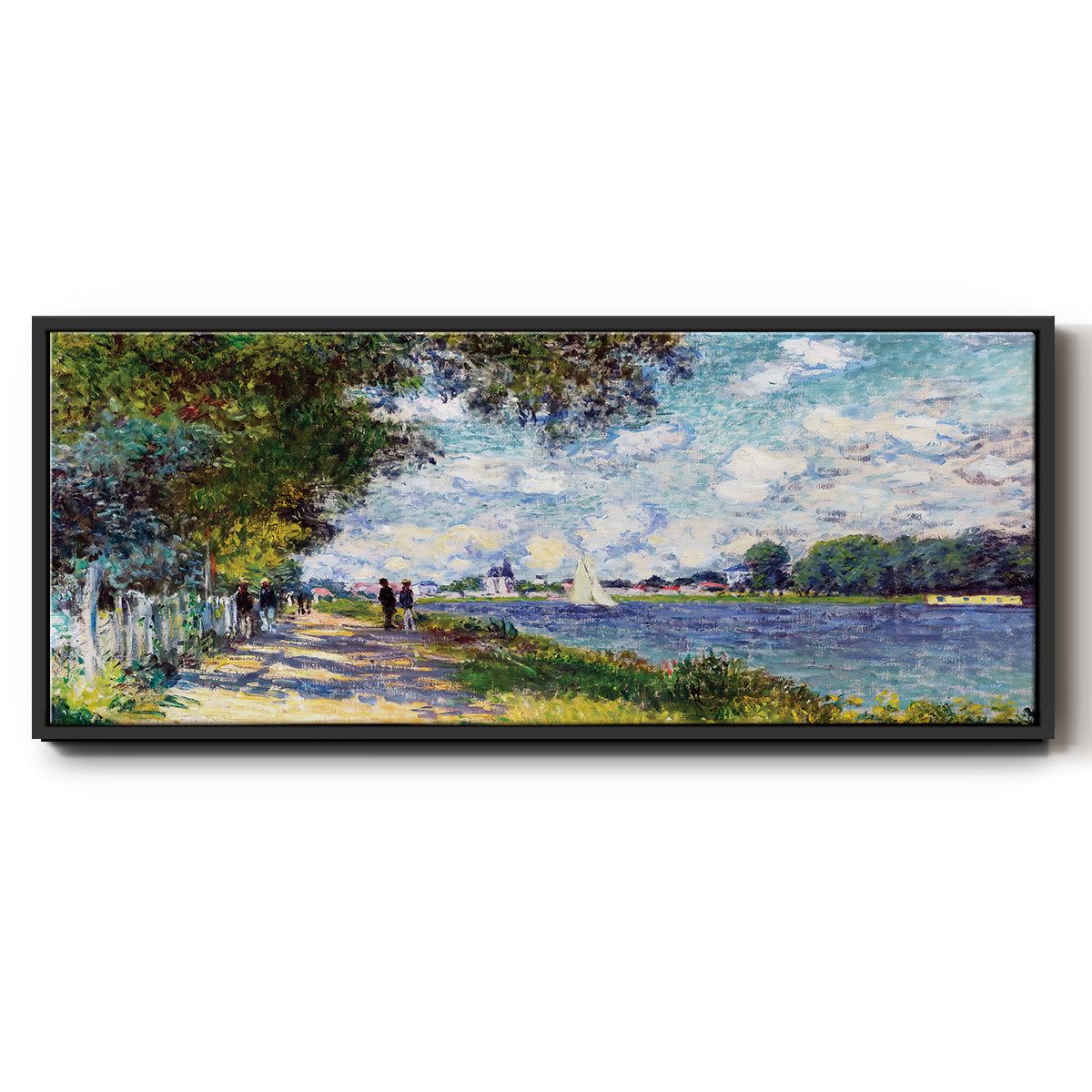 The Seine at Argenteuil, 1875 - Floater Framed Canvas Print