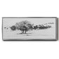 Treeline Sketch I - Floater Framed Canvas Print