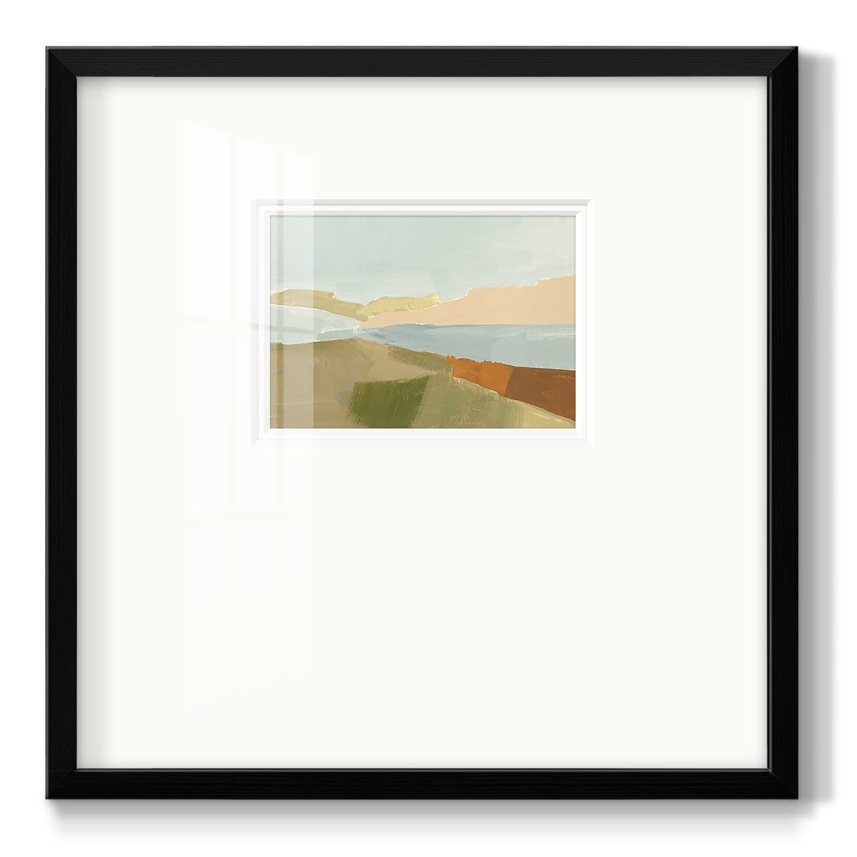 Stacked Landscape III - Double Matboard Framed Print