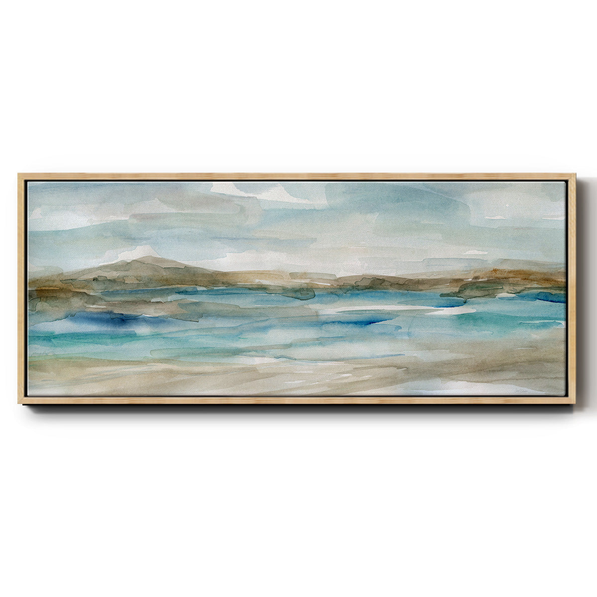Peaceful Beach II - Floater Framed Canvas Print
