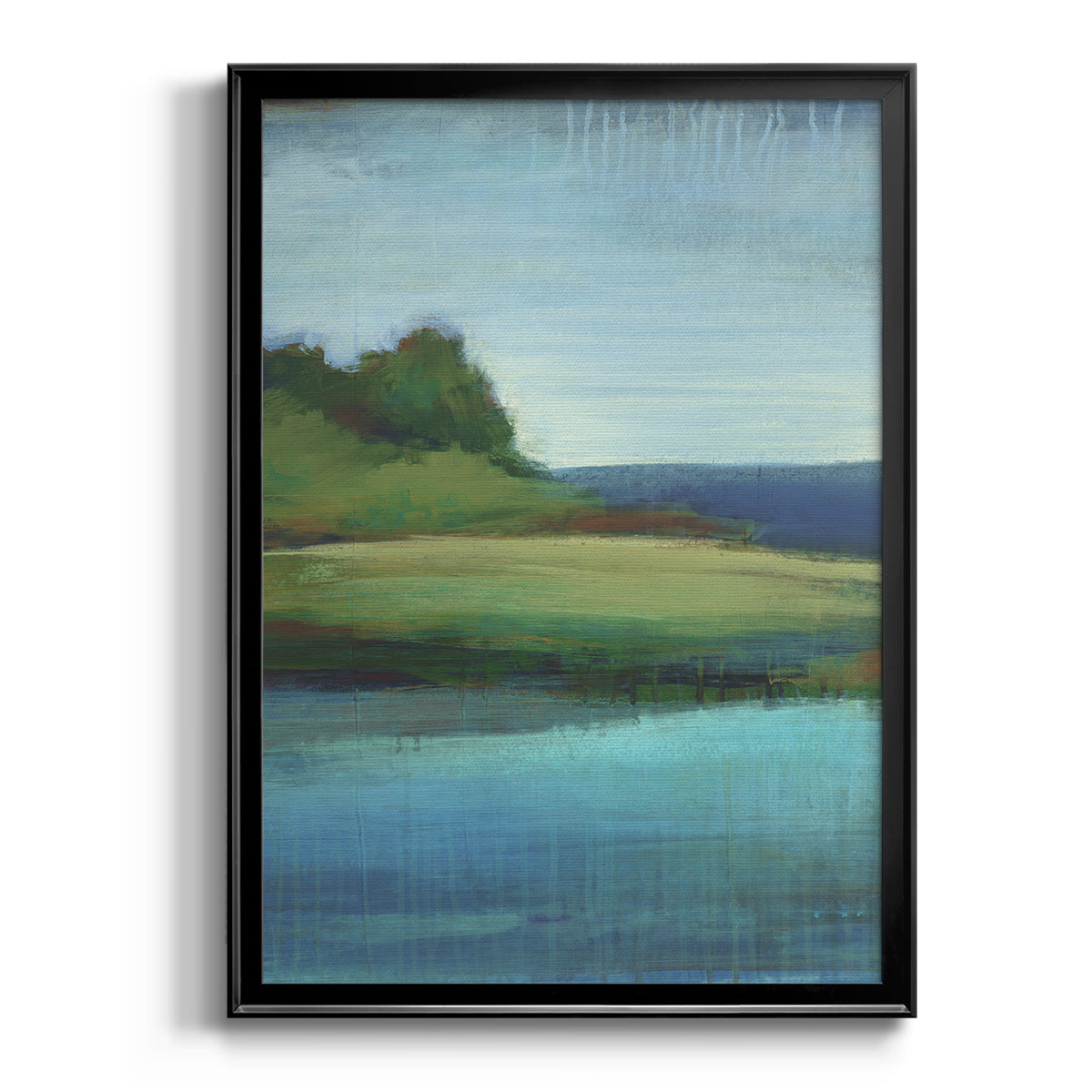 Silent Lakeside I - Modern Framed Canvas Print