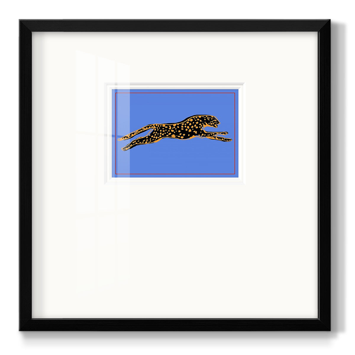 The Wild Leopard II - Double Matboard Framed Print