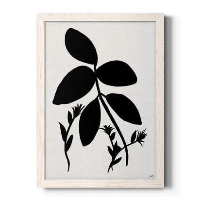 Silhouette Garden II - Barnwood Framed Canvas Print