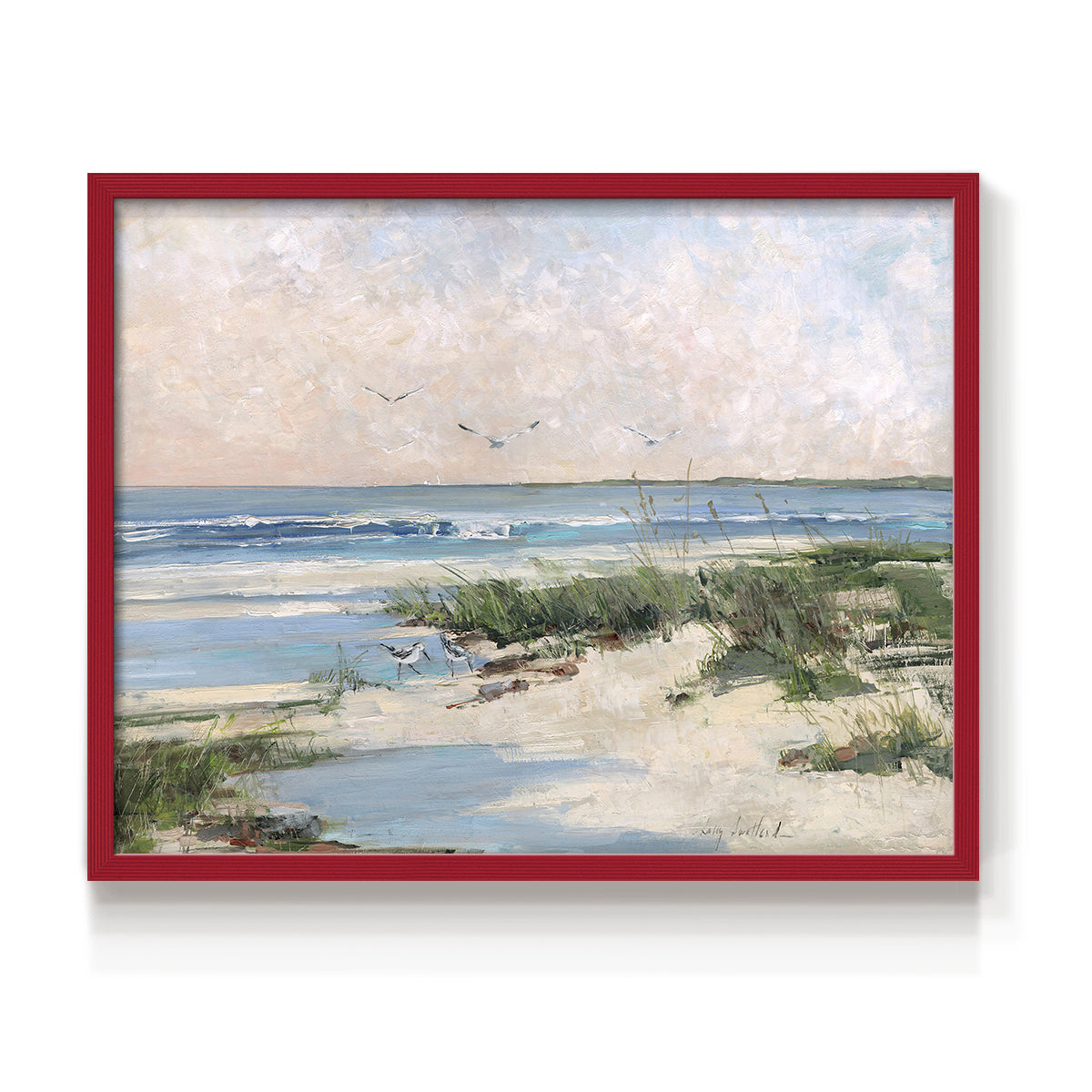 Soft Morning Sea - Restickable Framed Art Print