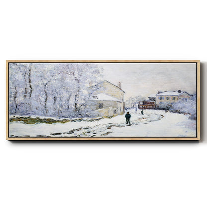 Snow in Argenteuil, 1875 - Floater Framed Canvas Print