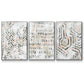 Sand Glyphs I - Framed Premium Gallery Wrapped Canvas L Frame 3 Piece Set - Ready to Hang