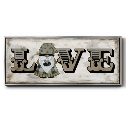 Winter Wonderland Friend Love - Floater Framed Canvas Print