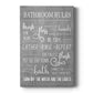 Neutral Bathroom Rules Premium Gallery Wrapped Canvas - Ready to Hang