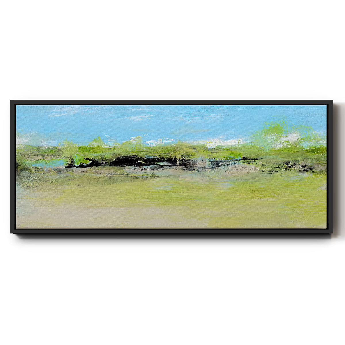 From the Terrace I - Floater Framed Canvas Print