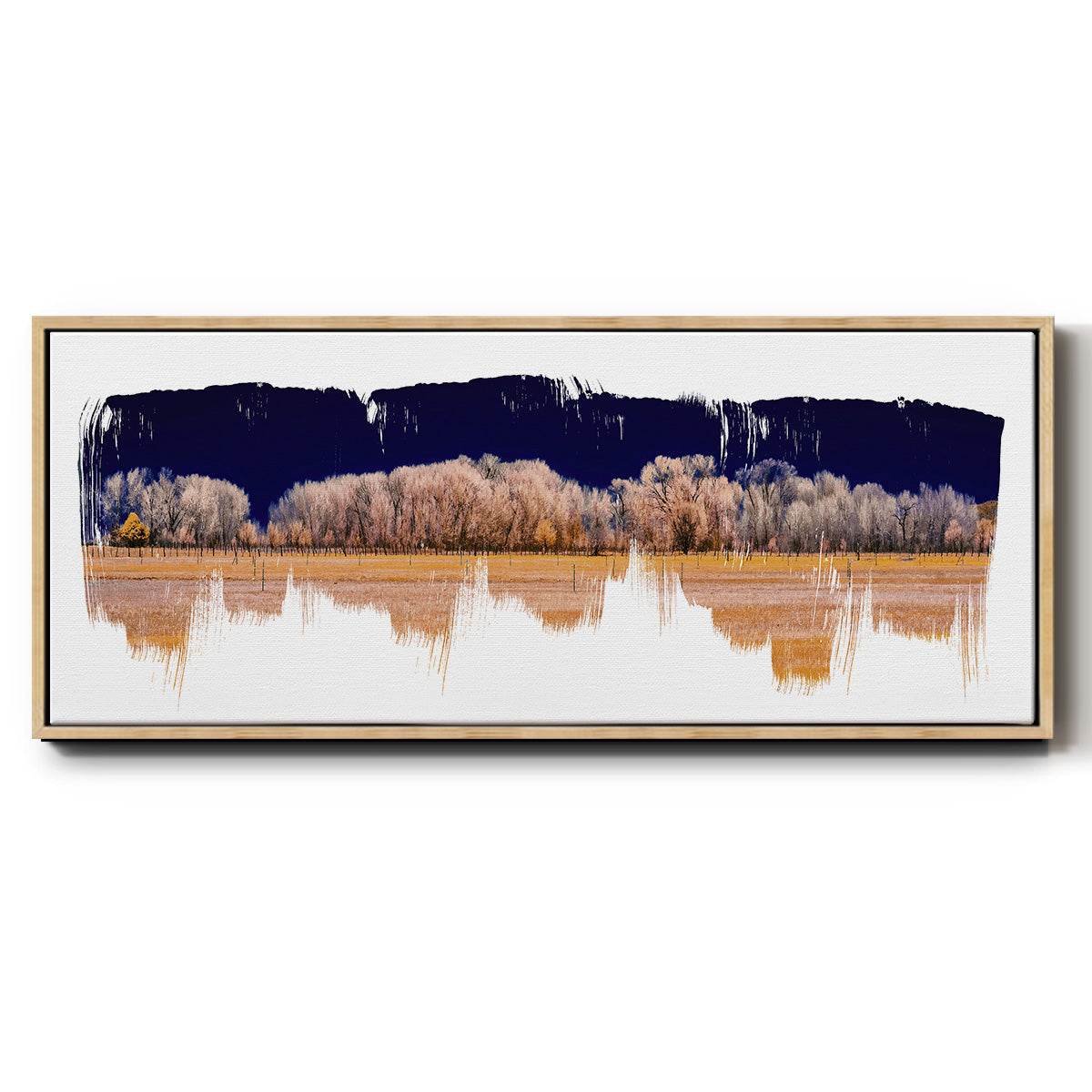 Treeline Panorama - Floater Framed Canvas Print