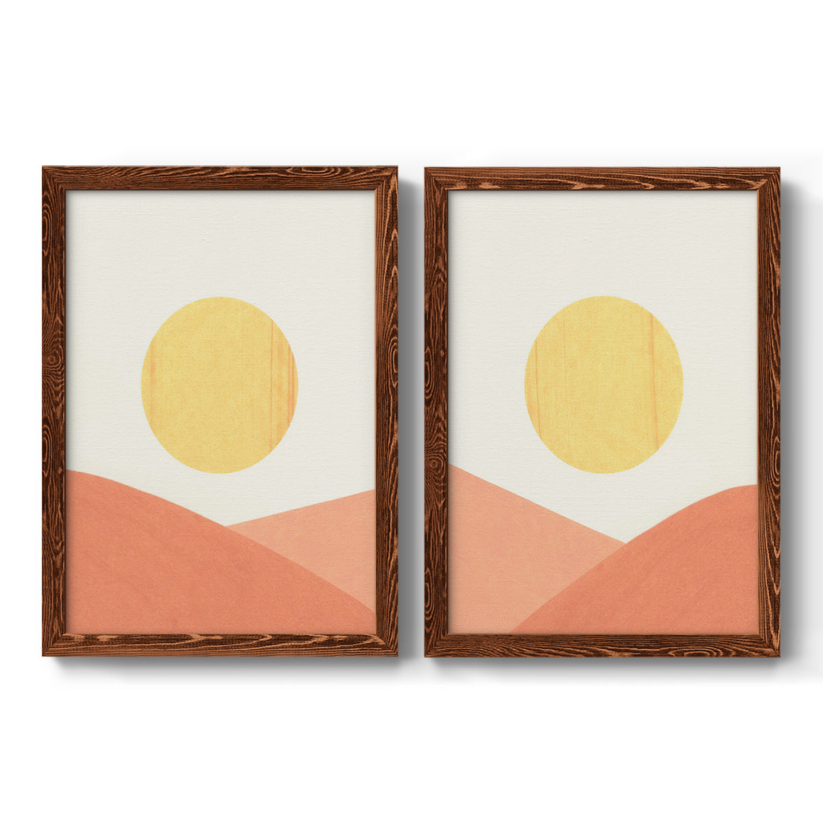 Simple Boho Sun I - Premium Framed Canvas 2 Piece Set - Ready to Hang