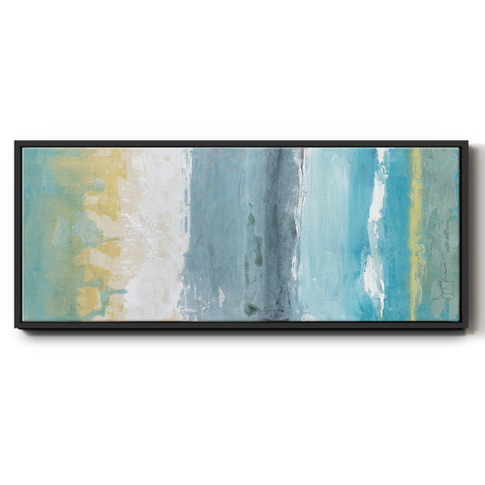 Beach Walk I - Floater Framed Canvas Print