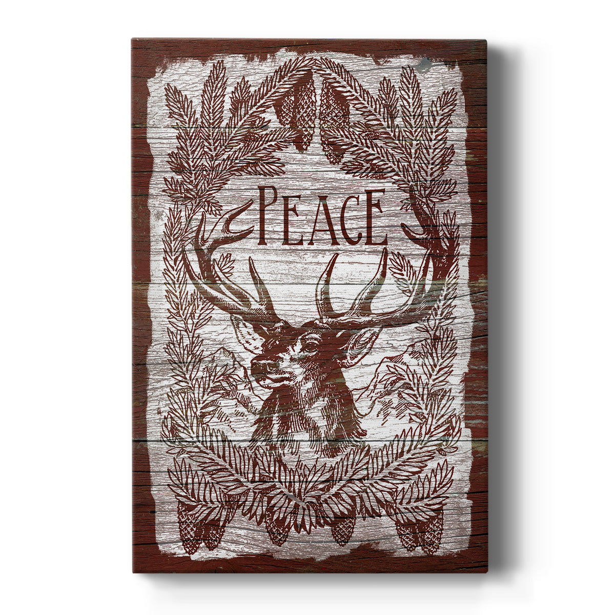 Red Wood Peace Premium Gallery Wrapped Canvas - Ready to Hang