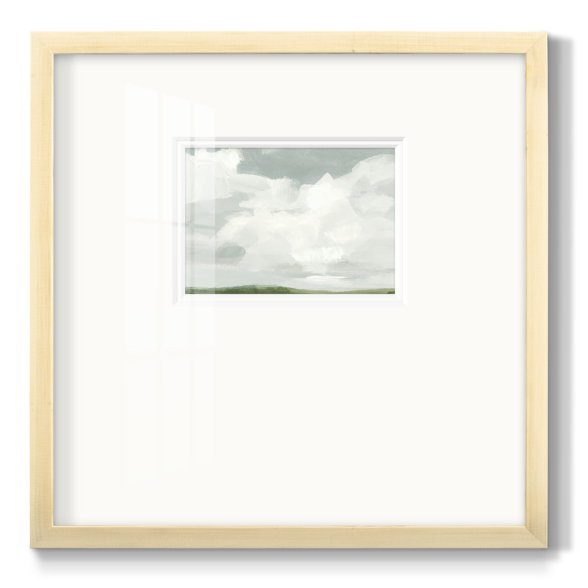 Gray Stone Sky I Premium Framed Print Double Matboard