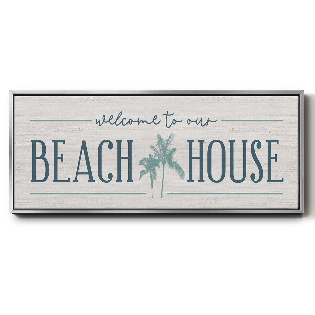 Our Beach House - Floater Framed Canvas Print