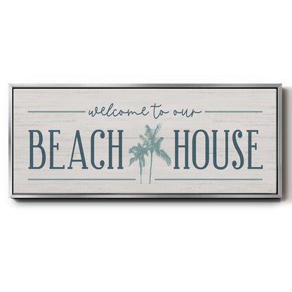 Our Beach House - Floater Framed Canvas Print
