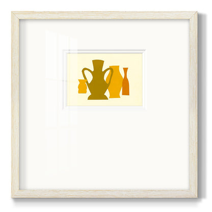 Posing Pottery I - Double Matboard Framed Print