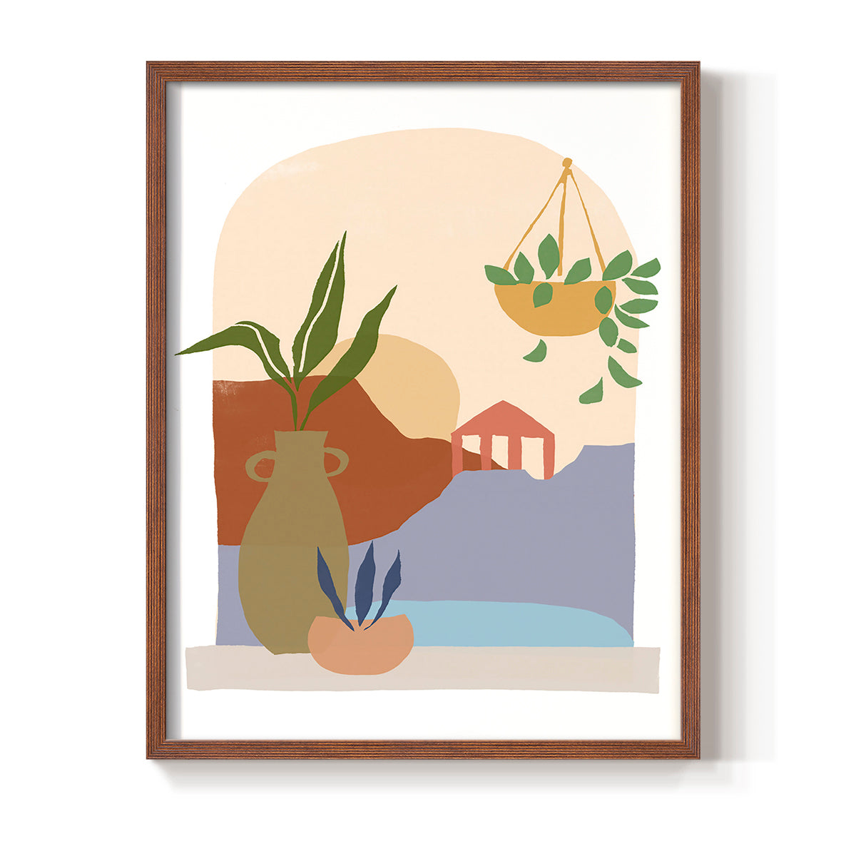Paper Scene II - Restickable Framed Art Print