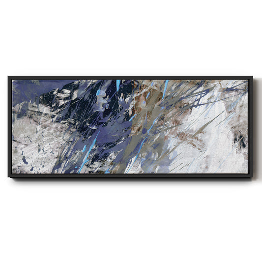 Blue Noise I - Floater Framed Canvas Print