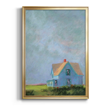 Blue Cape - Modern Framed Canvas Print