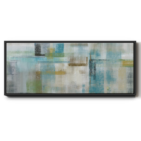 Bits and Pieces - Floater Framed Canvas Print