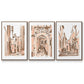 Blush Architecture Study I - Floater Framed Canvas Set