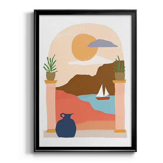 Paper Scene III - Modern Framed Canvas Print