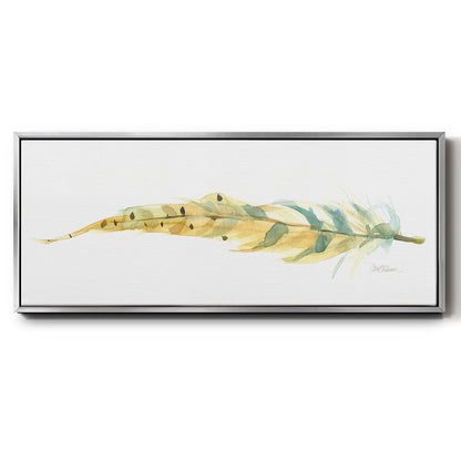 Tail Feather III - Floater Framed Canvas Print