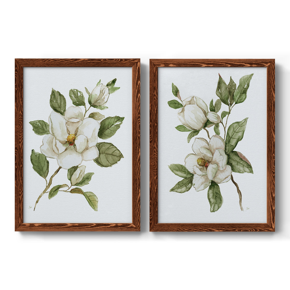 Magnolia Morning I - Premium Framed Canvas 2 Piece Set - Ready to Hang