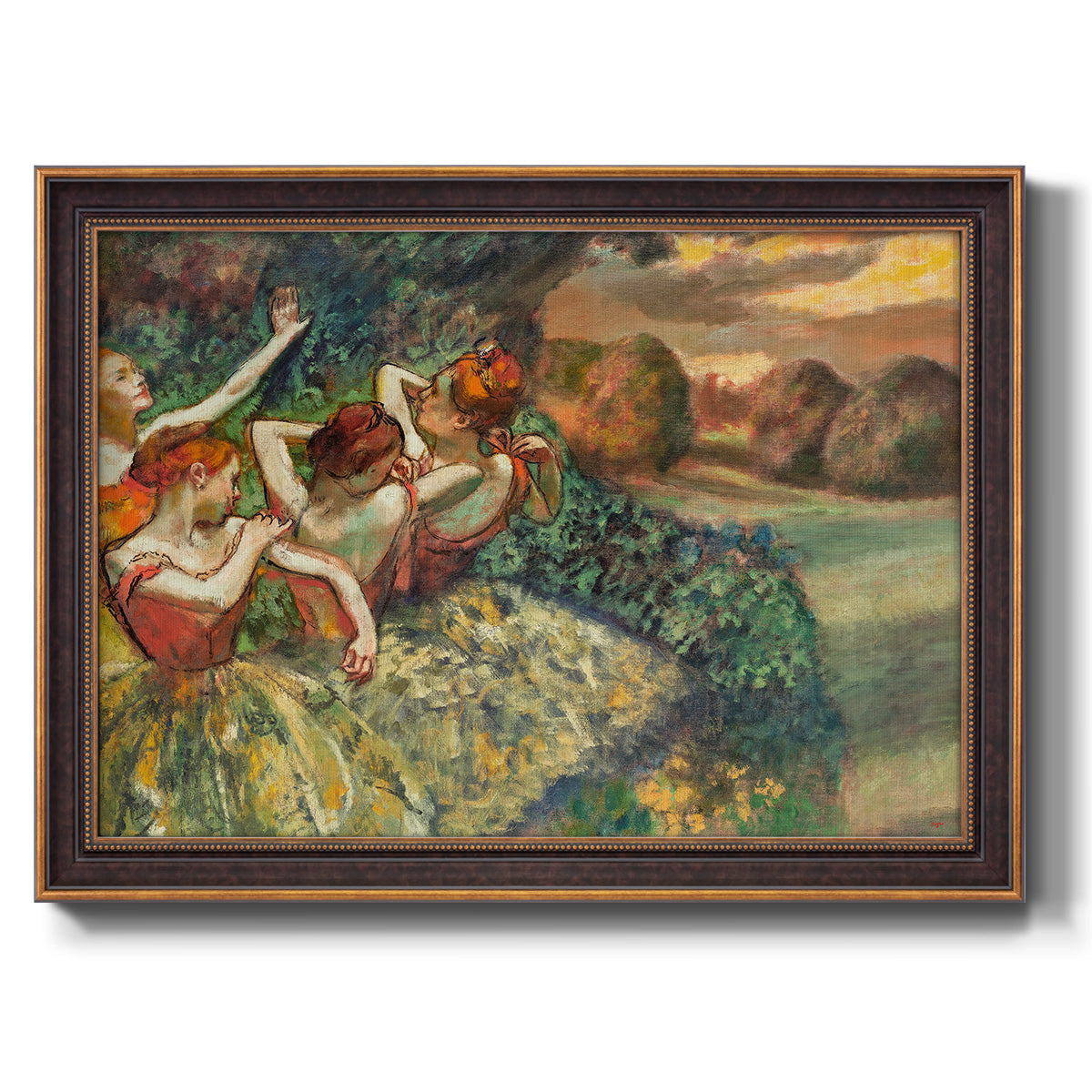 Four Dancers - Ornate Framed Canvas Print