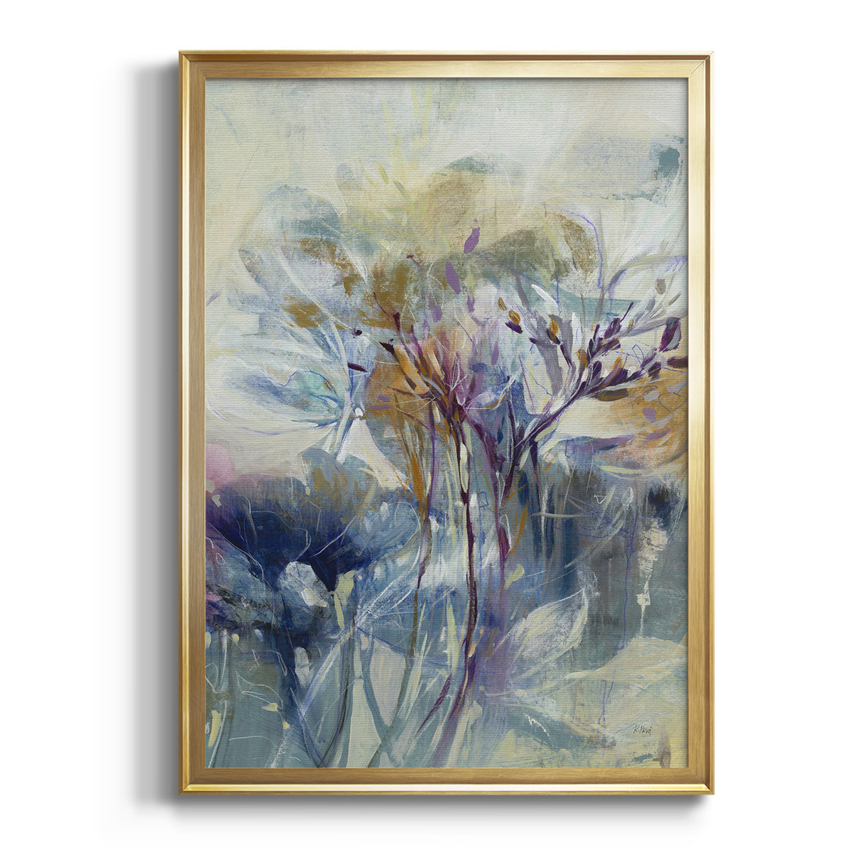 Meadow Saffron II - Modern Framed Canvas Print
