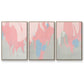 Blushing Abstract I - Framed Premium Gallery Wrapped Canvas L Frame 3 Piece Set - Ready to Hang