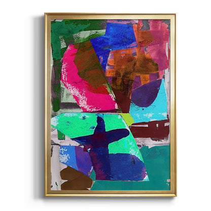 Brights Strokes III - Modern Framed Canvas Print