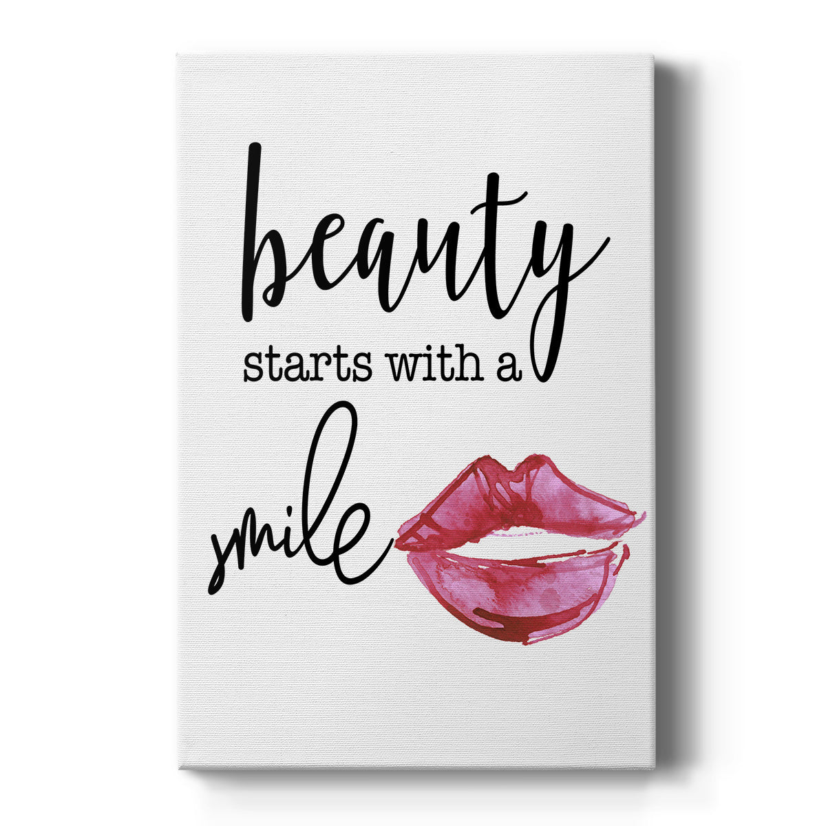 Beauty Starts With A Smile Premium Gallery Wrapped Canvas - Ready to Hang