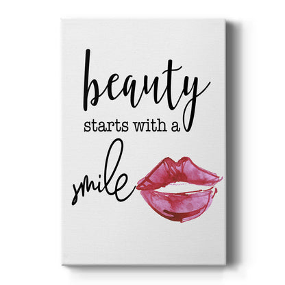 Beauty Starts With A Smile - Canvas Art Print