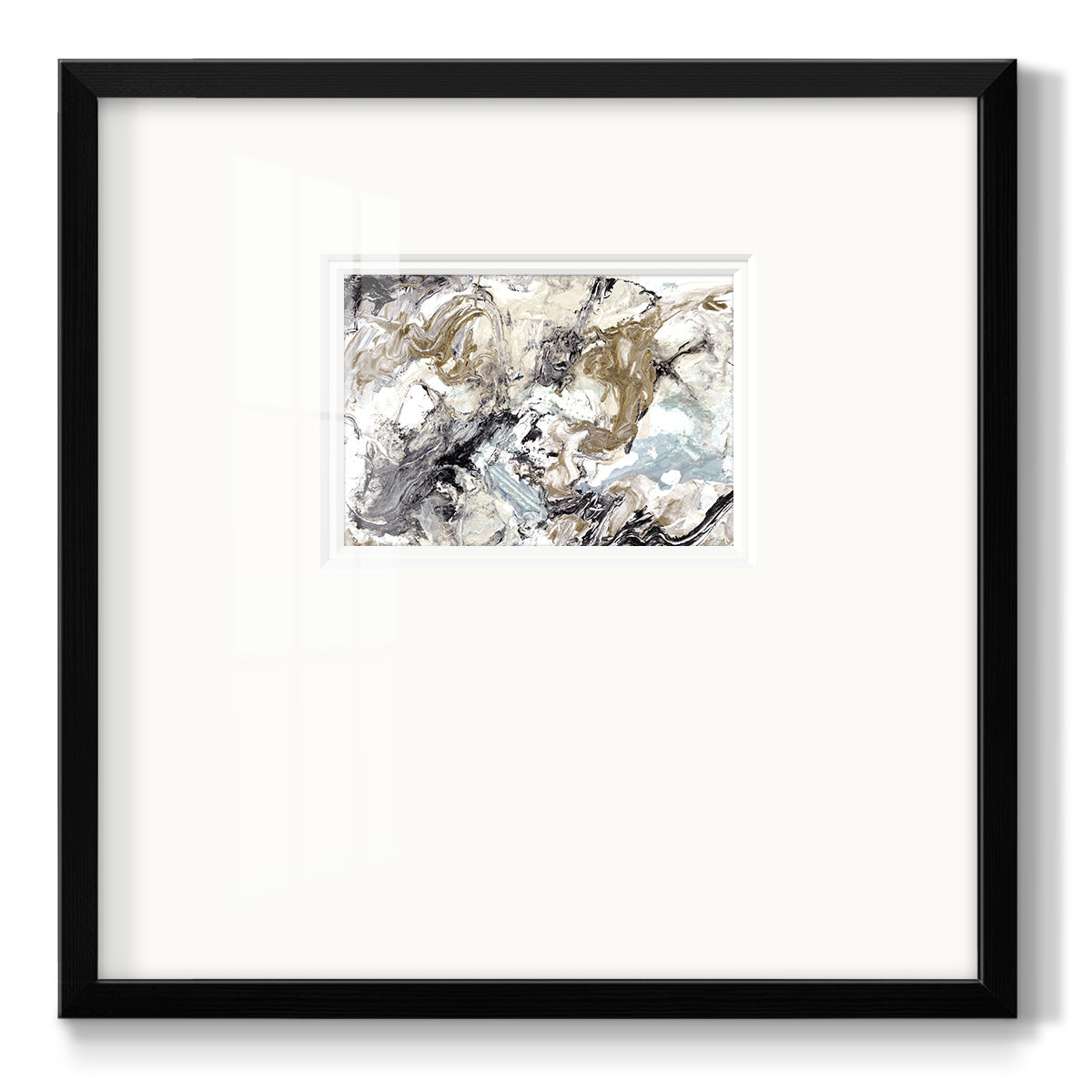 Marbelized Abstract Premium Framed Print Double Matboard