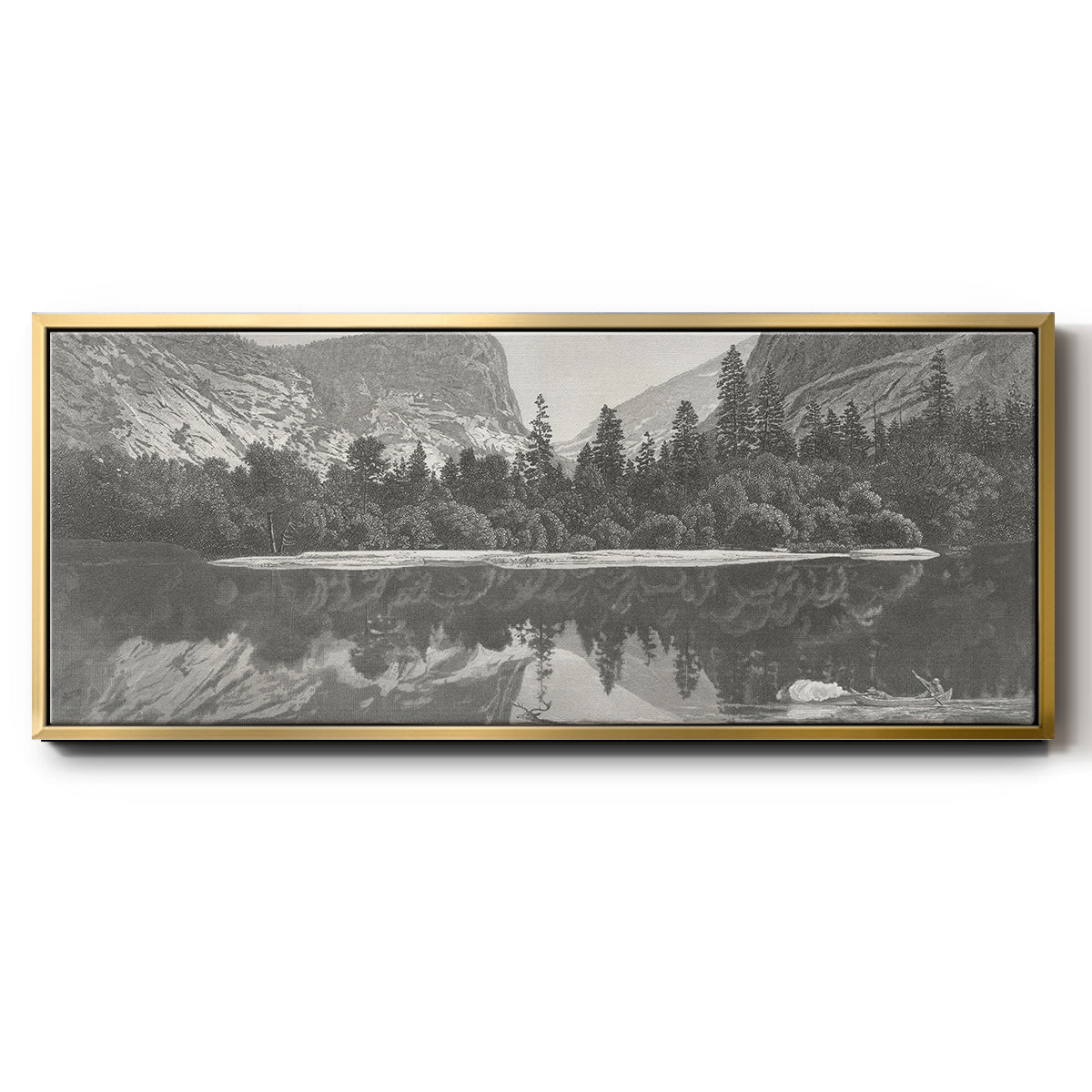 Mirror Lake, Yosemite Valley - Floater Framed Canvas Print