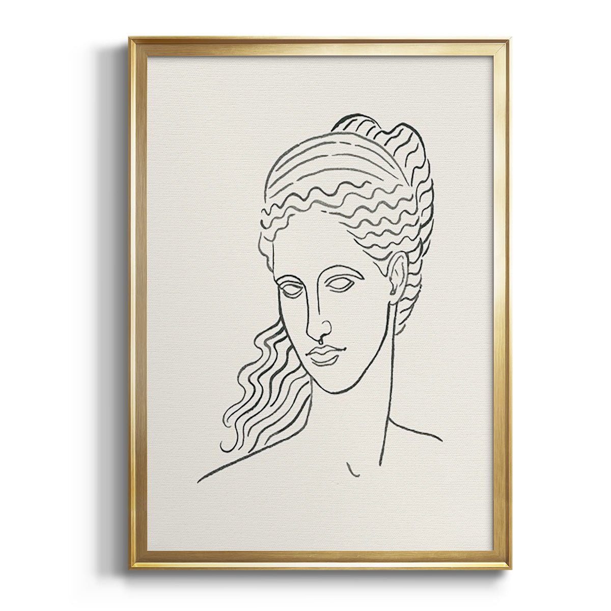 Greek Busts II - Modern Framed Canvas Print