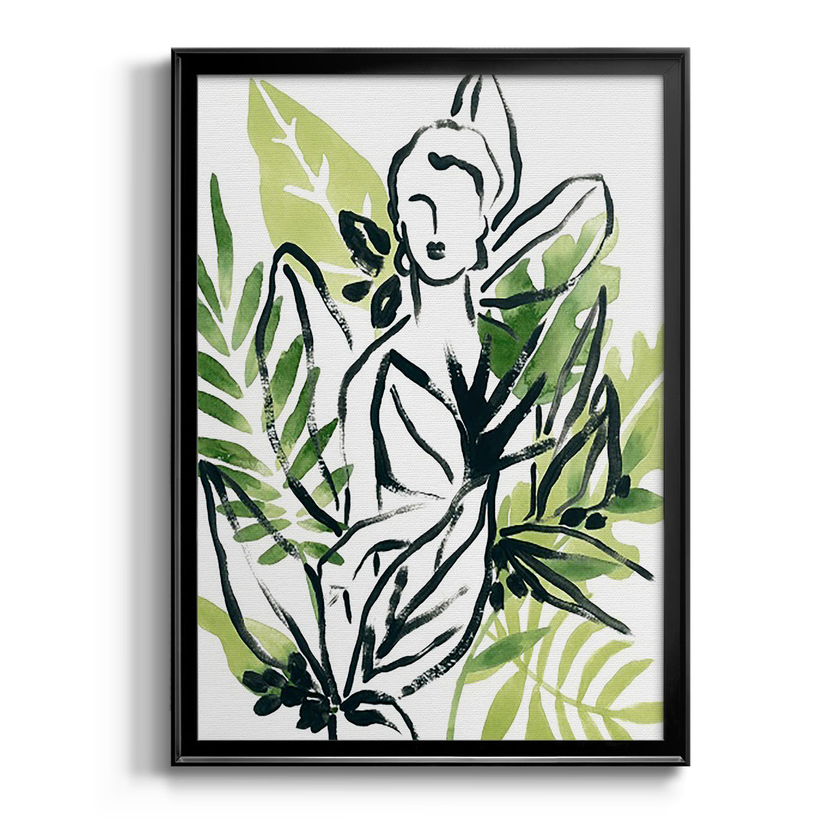 Tropical Sketchbook I - Modern Framed Canvas Print